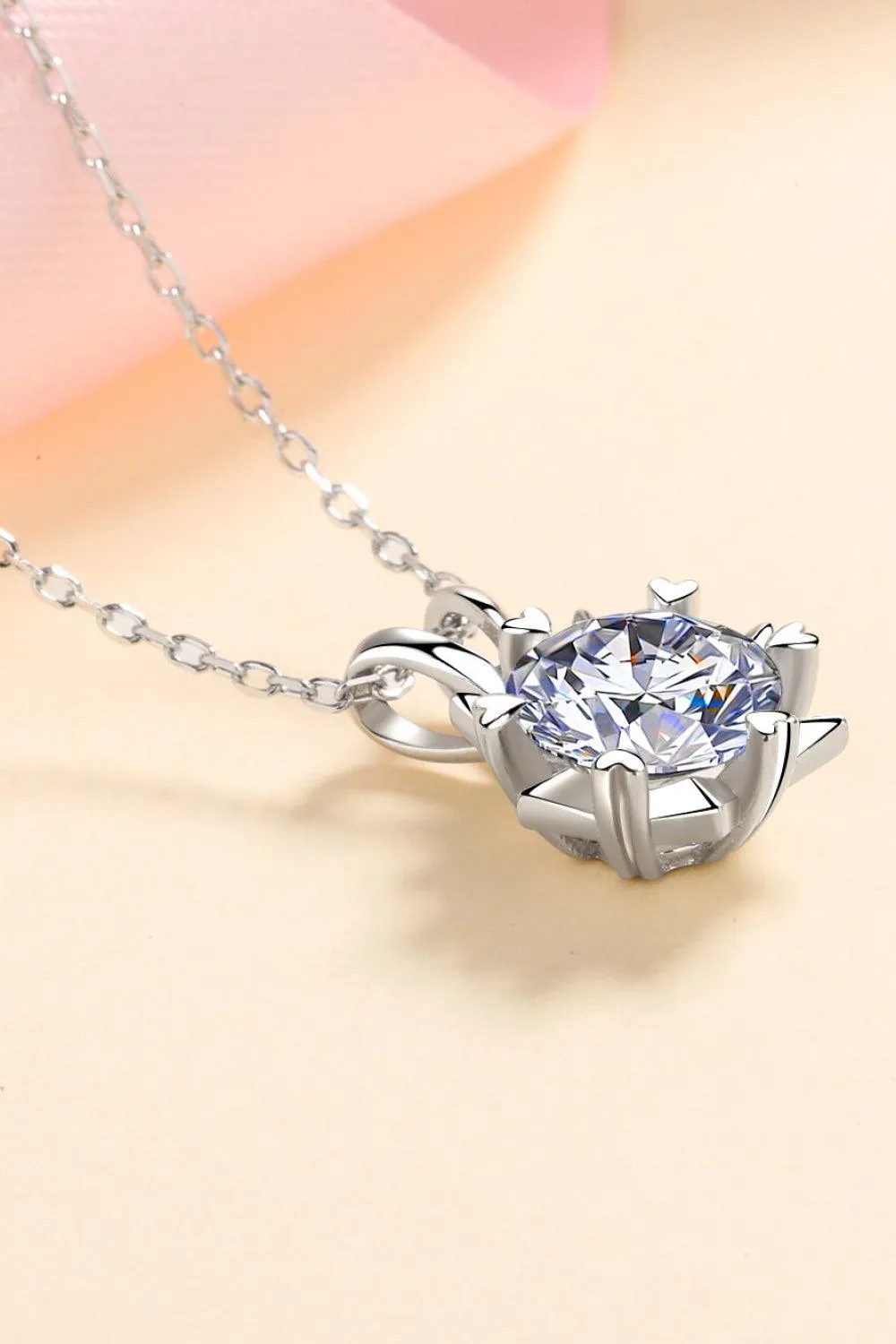 Hazel Blues® | Learning To Love 925 Sterling Silver Moissanite Pendant Necklace