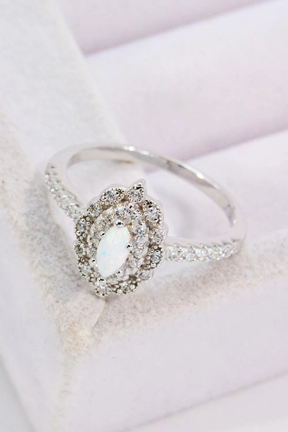 Hazel Blues® | Modern Love Story Opal and Zircon Ring
