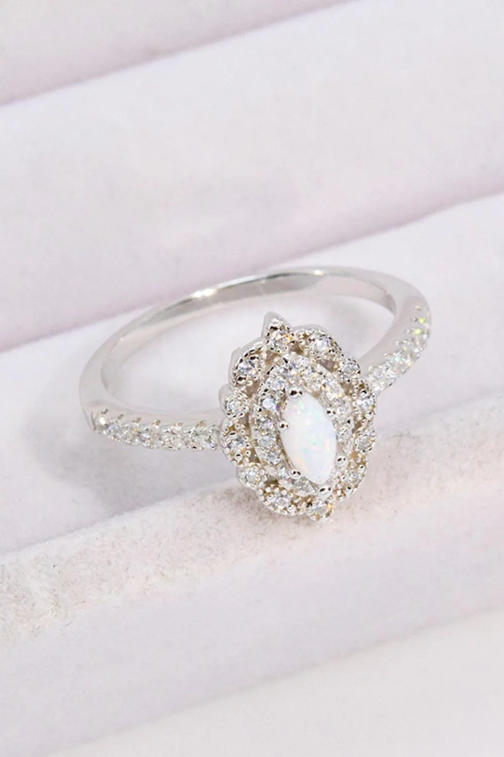 Hazel Blues® | Modern Love Story Opal and Zircon Ring