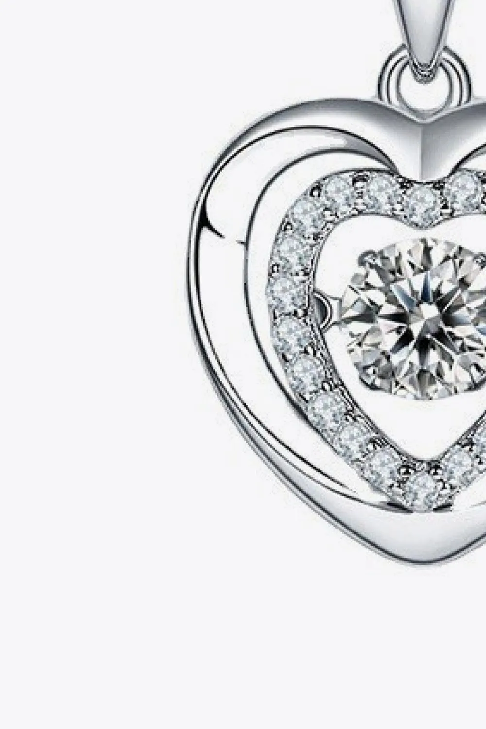 Hazel Blues® | Moissanite Heart Pendant Necklace
