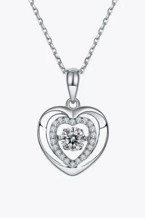 Hazel Blues® | Moissanite Heart Pendant Necklace