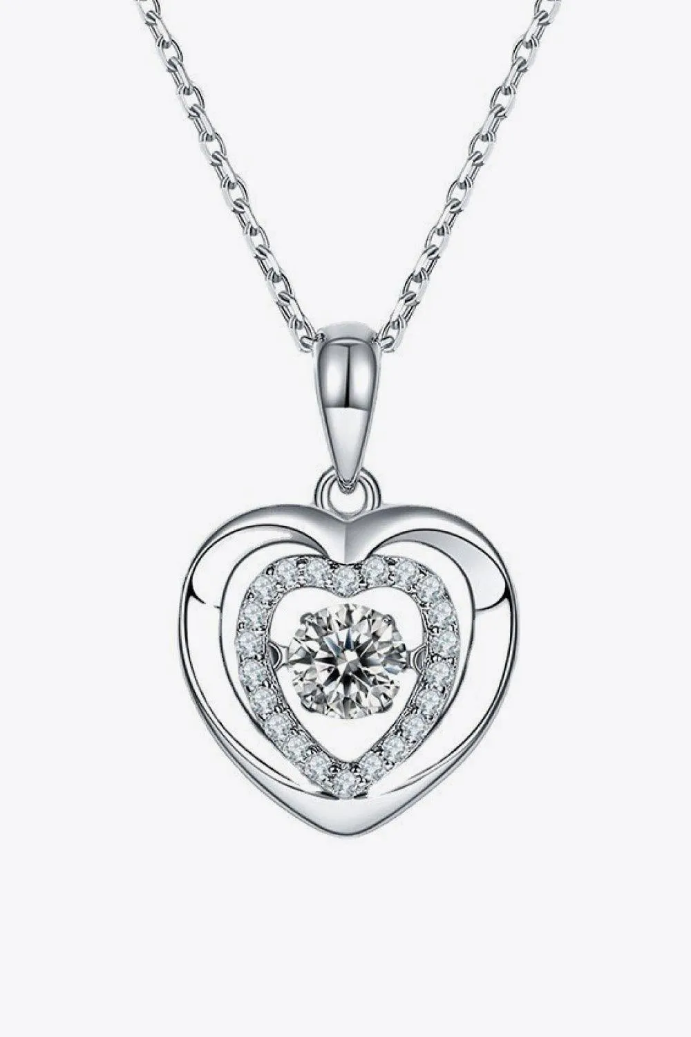 Hazel Blues® | Moissanite Heart Pendant Necklace
