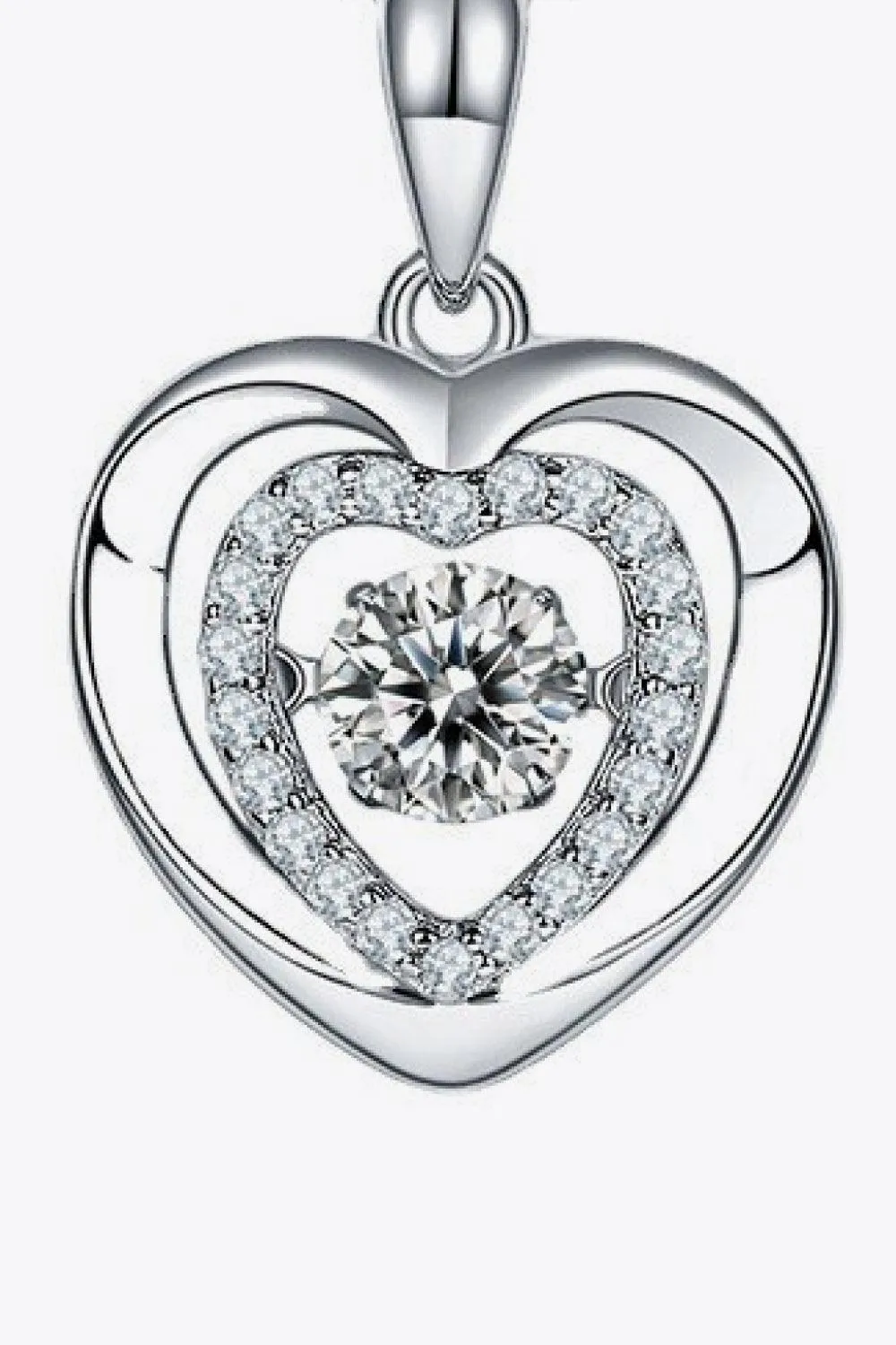 Hazel Blues® | Moissanite Heart Pendant Necklace