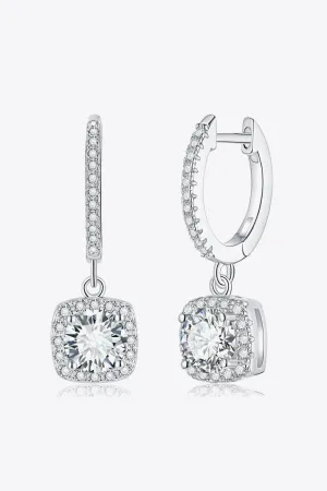 Hazel Blues® |  Moissanite Huggie Drop Earrings