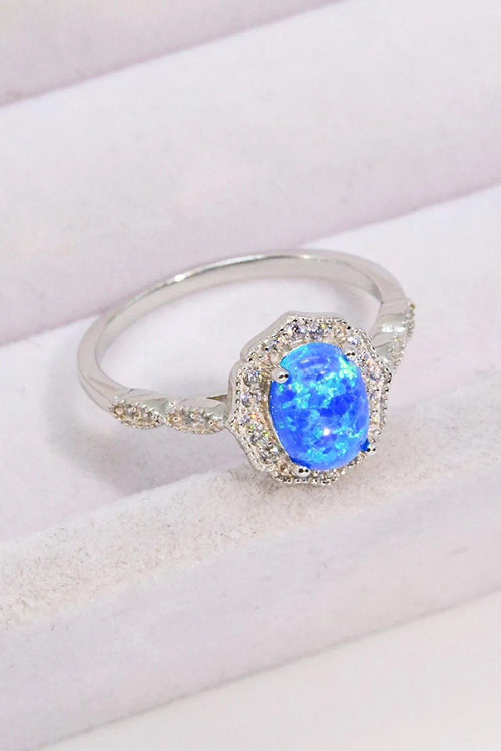 Hazel Blues® | Opal and Zircon 925 Sterling Silver Ring