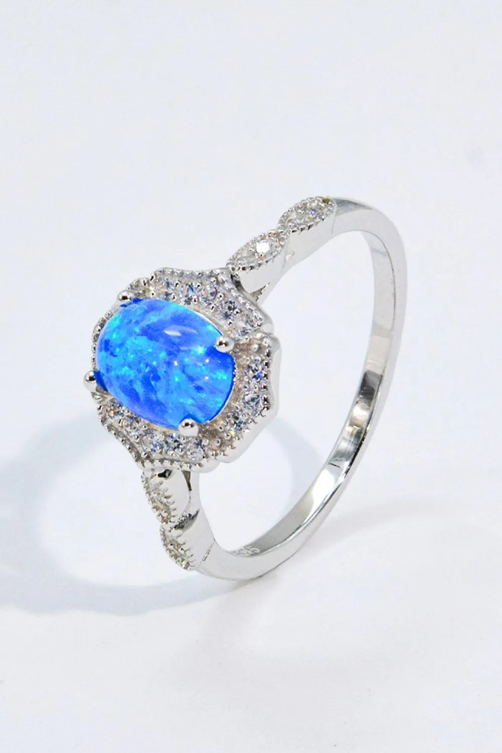 Hazel Blues® | Opal and Zircon 925 Sterling Silver Ring