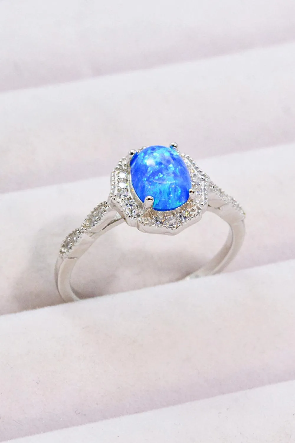 Hazel Blues® | Opal and Zircon 925 Sterling Silver Ring