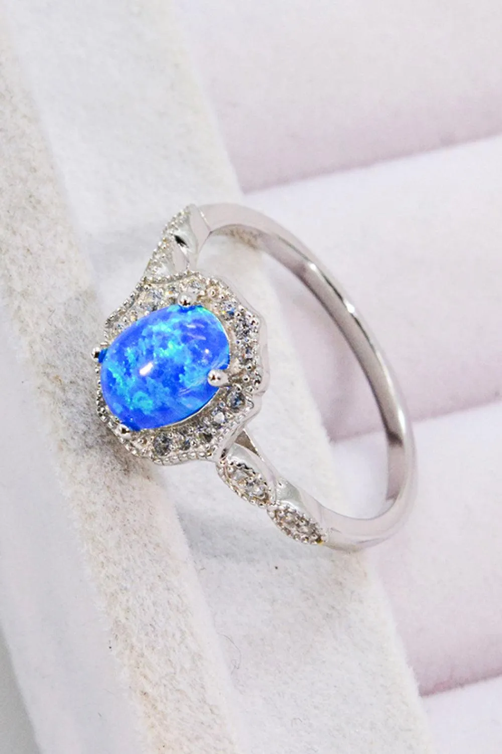 Hazel Blues® | Opal and Zircon 925 Sterling Silver Ring