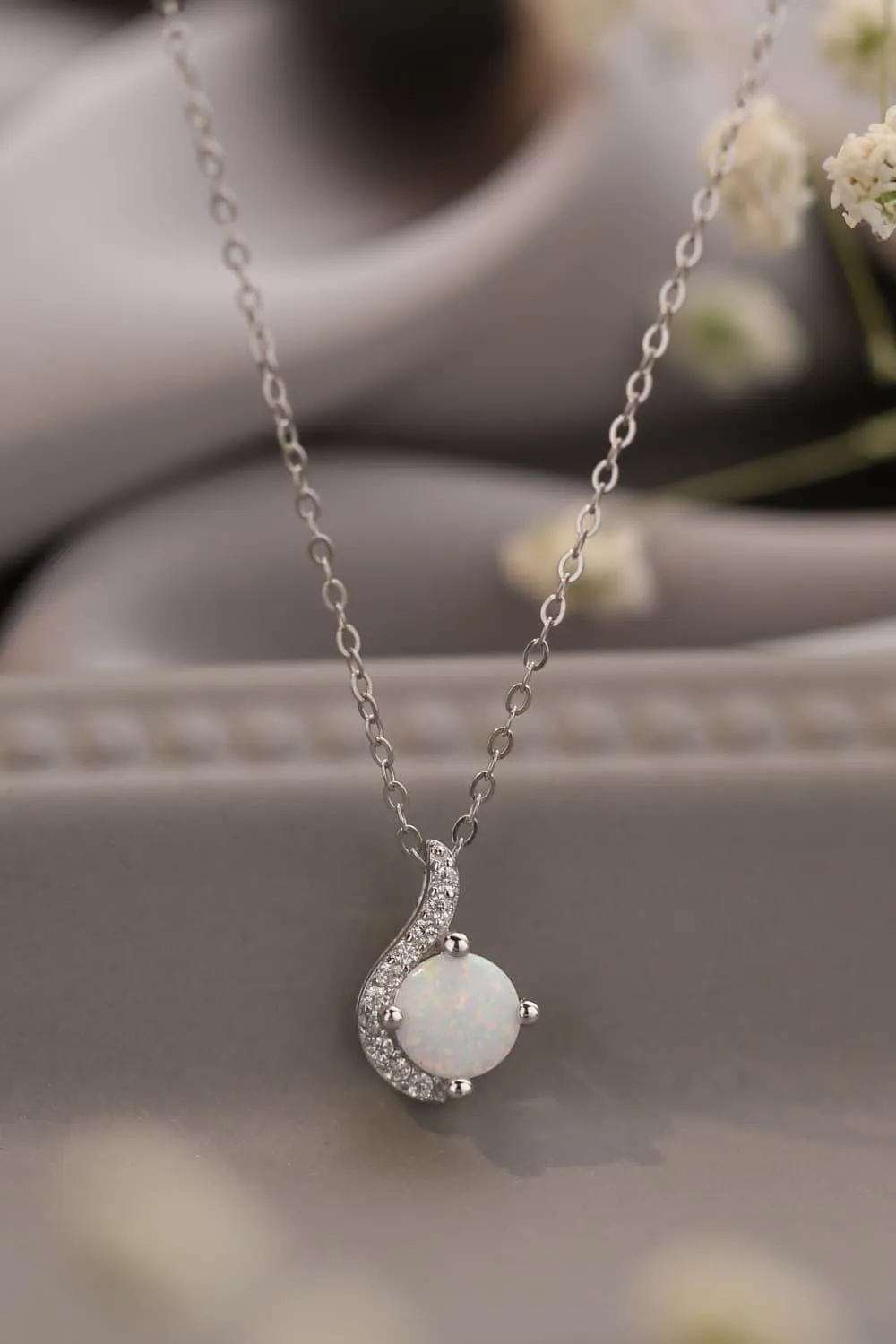 Hazel Blues® |  Sweet Beginnings Opal Pendant Necklace