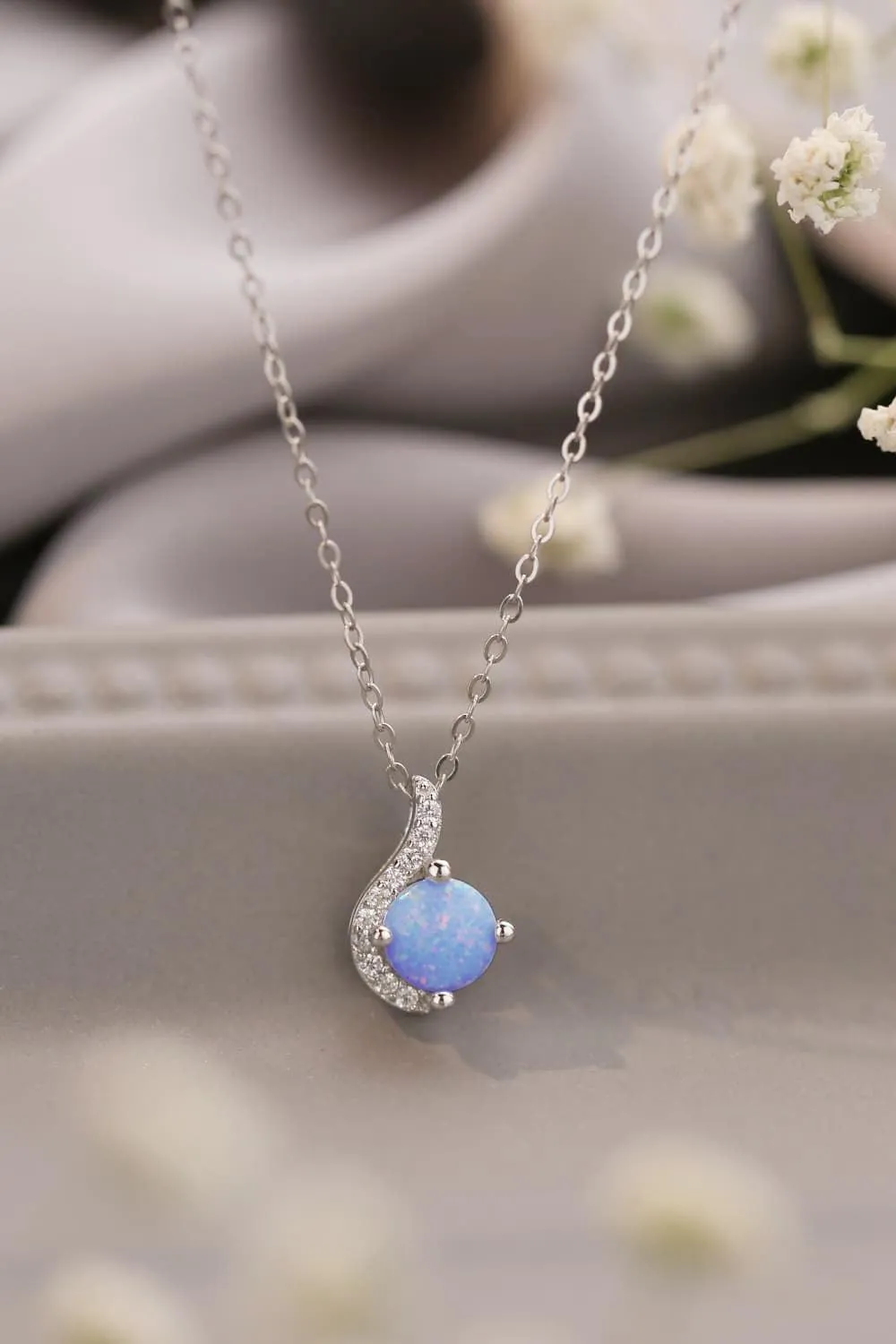 Hazel Blues® |  Sweet Beginnings Opal Pendant Necklace
