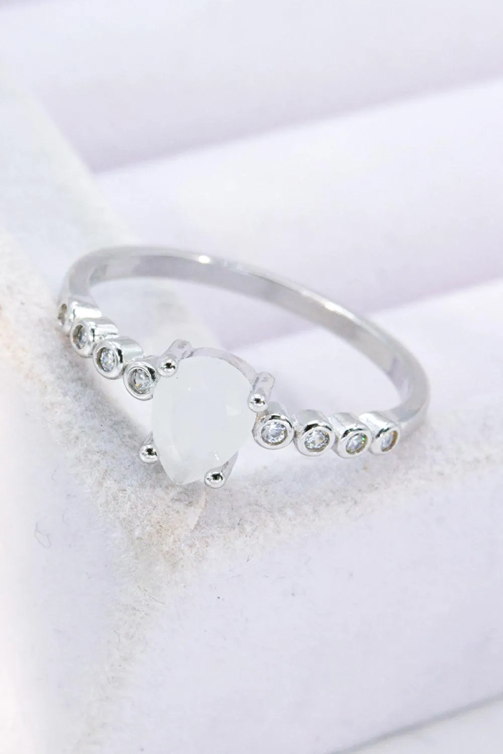 Hazel Blues® | Teardrop Natural Moonstone Ring