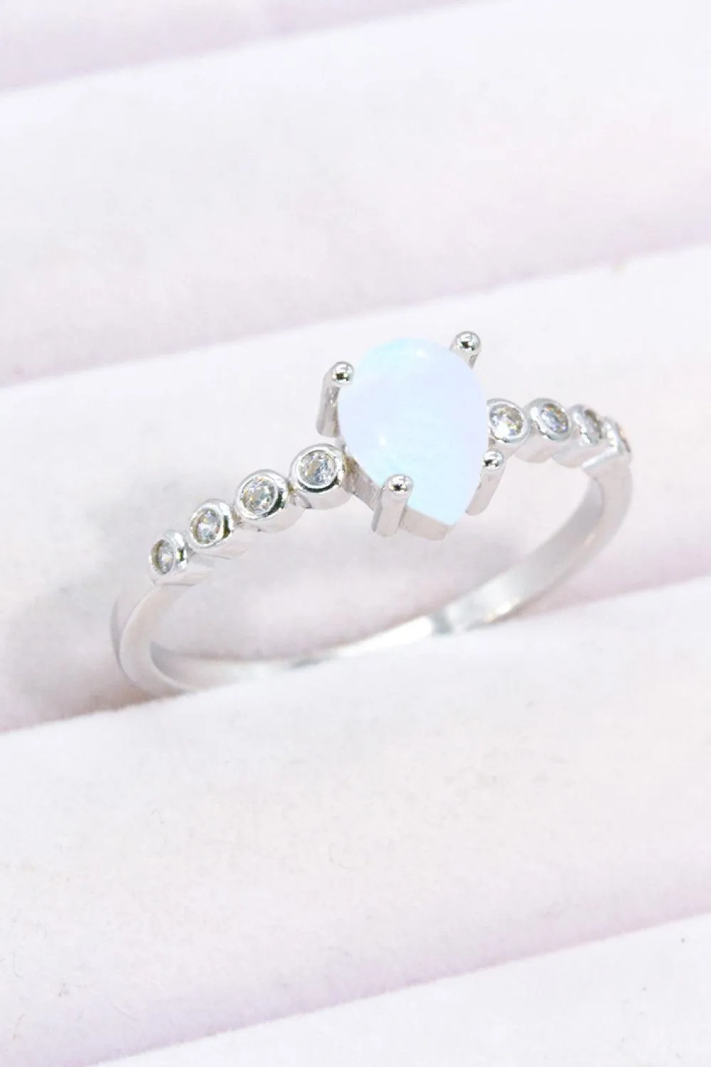 Hazel Blues® | Teardrop Natural Moonstone Ring