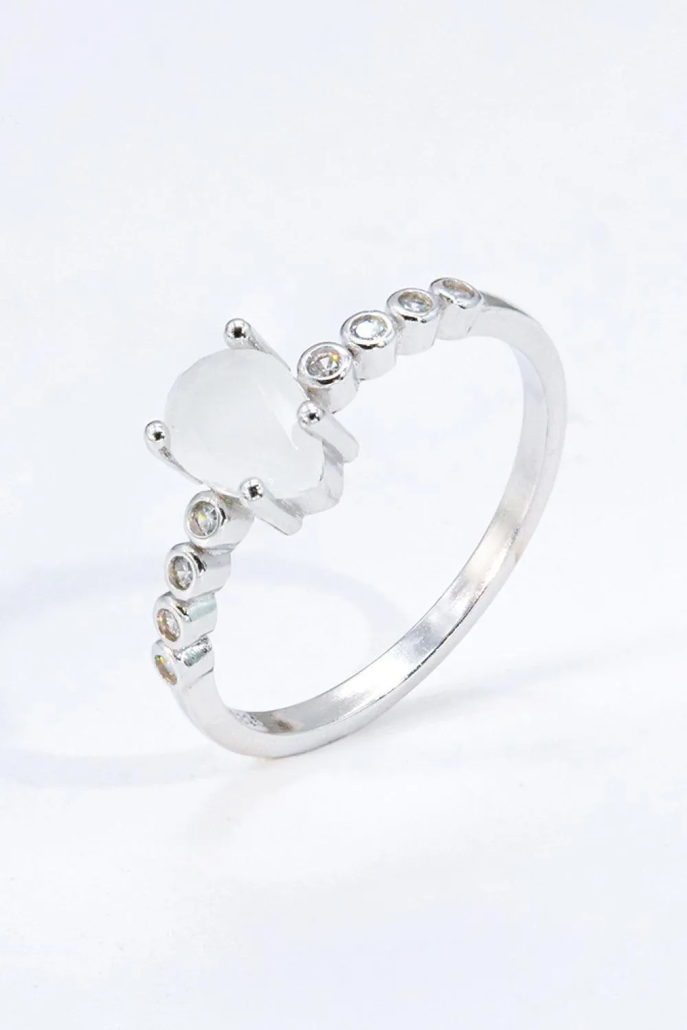 Hazel Blues® | Teardrop Natural Moonstone Ring