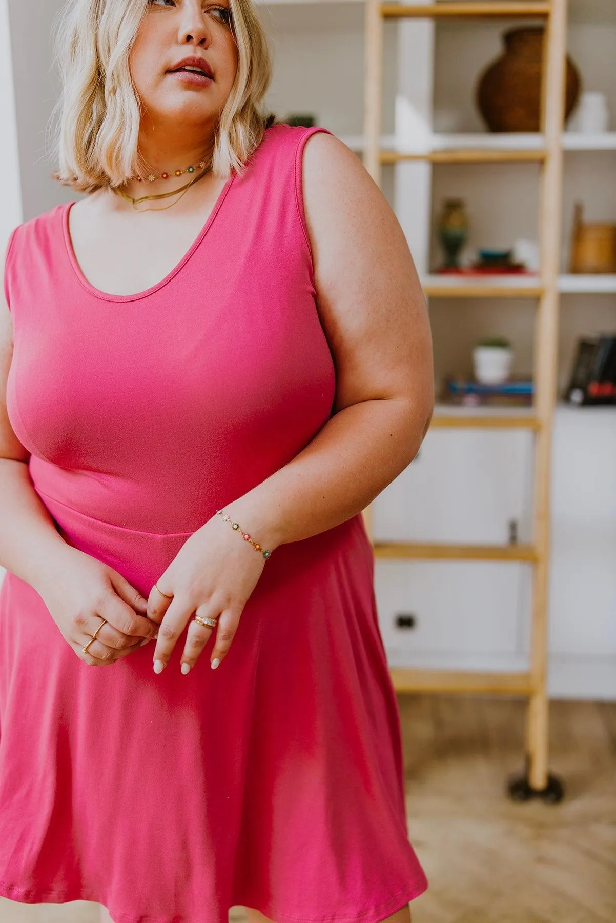 Hazel Blues® | Think Pink Sleeveless Skort Dress