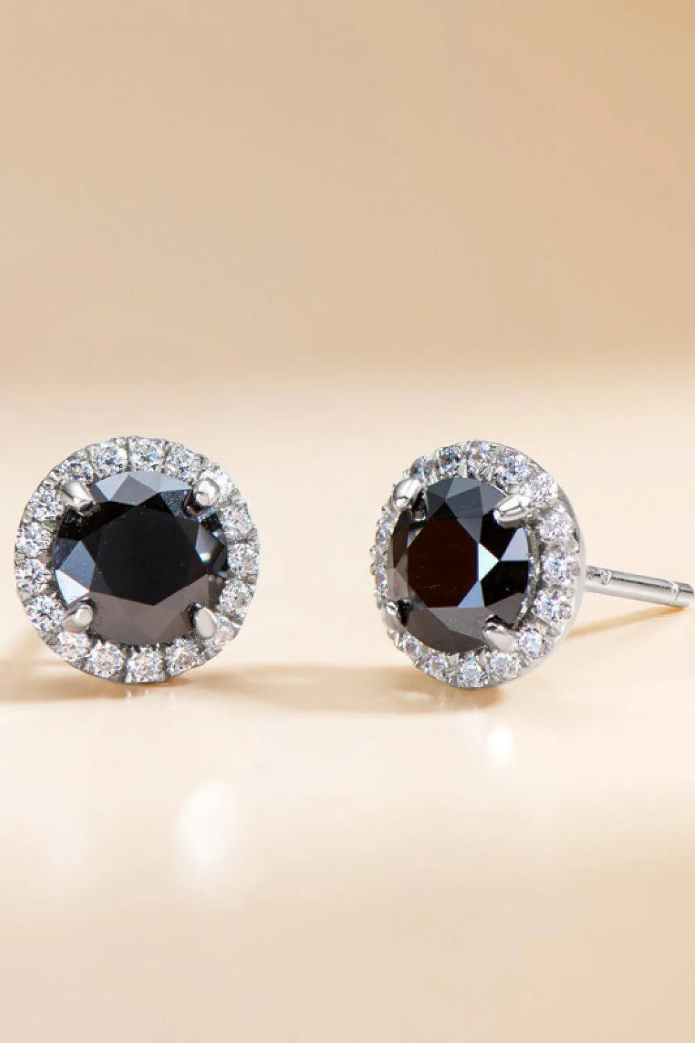 Hazel Blues® | Two-Tone 4-Prong Moissanite Stud Earrings