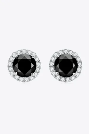 Hazel Blues® | Two-Tone 4-Prong Moissanite Stud Earrings