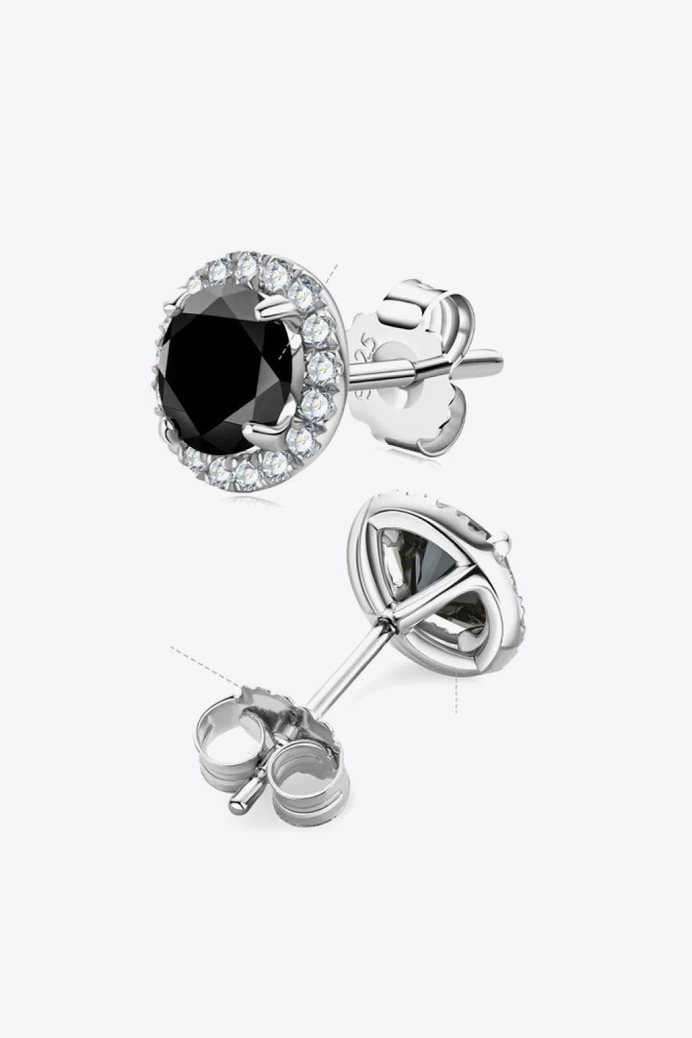 Hazel Blues® | Two-Tone 4-Prong Moissanite Stud Earrings