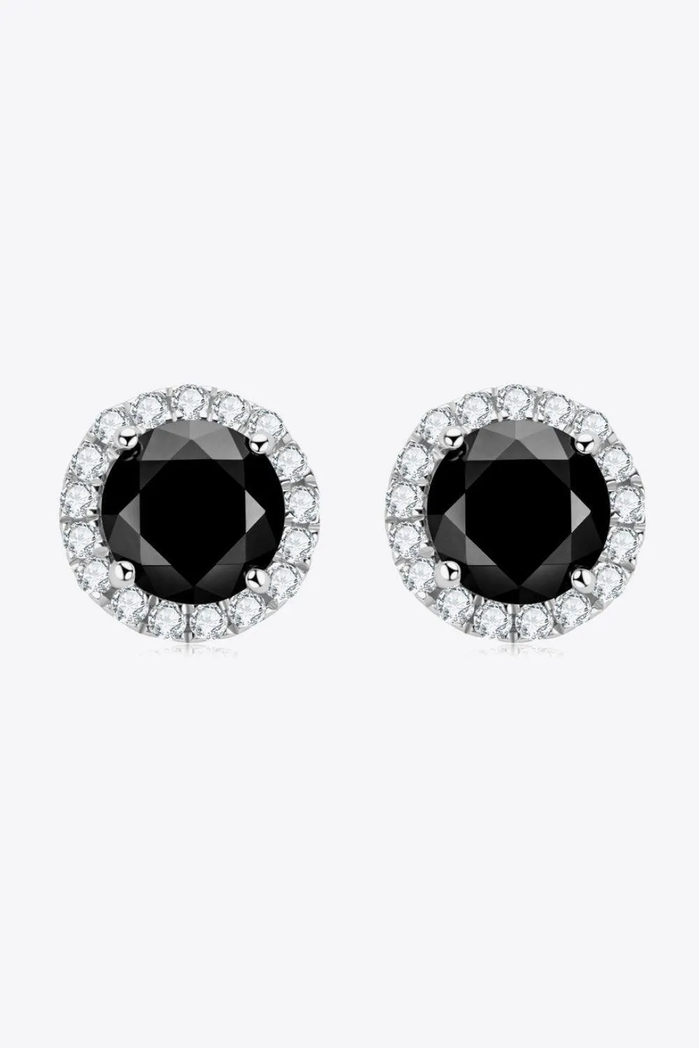 Hazel Blues® | Two-Tone 4-Prong Moissanite Stud Earrings