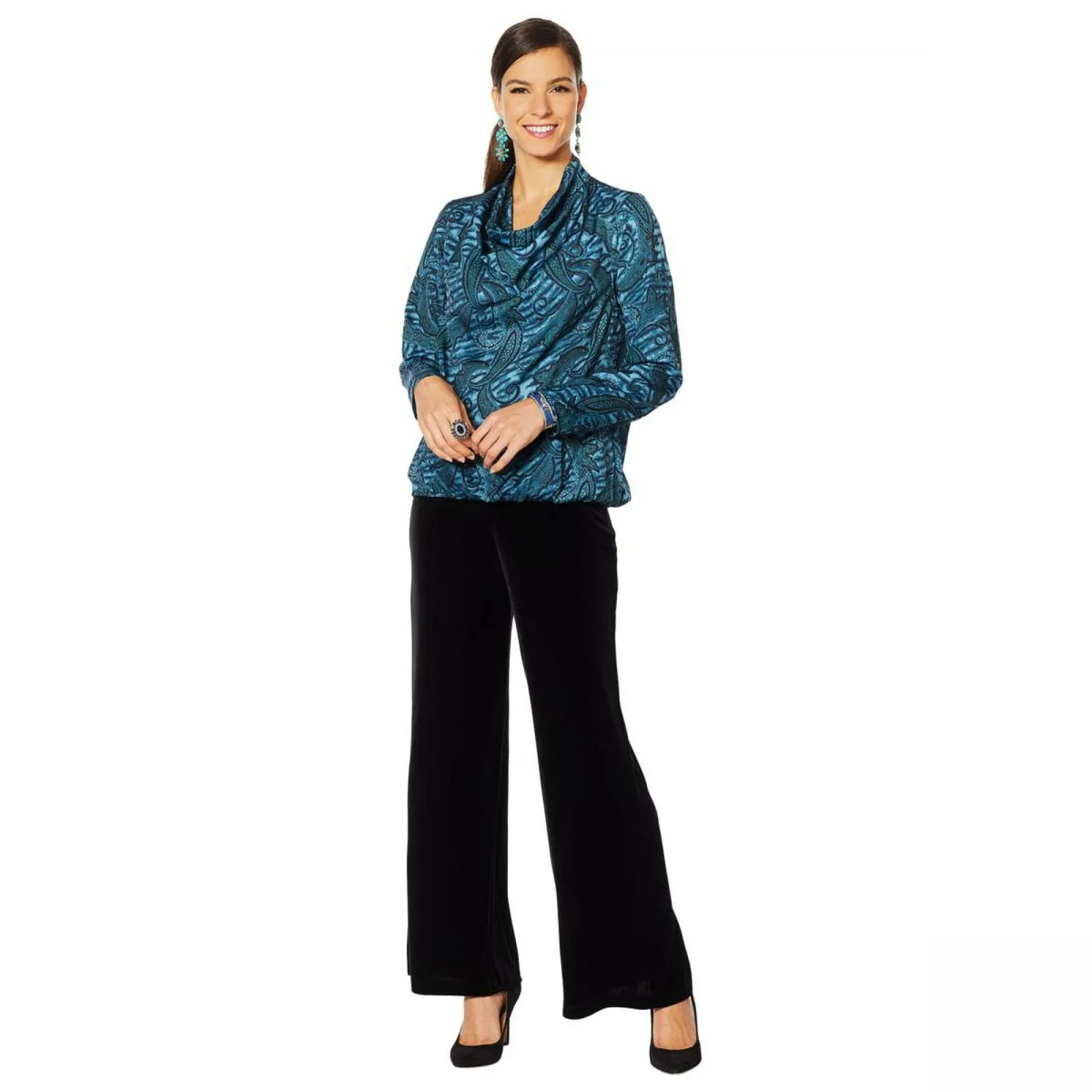 Heidi Daus Women's Divine Miss Paisley Printed Top