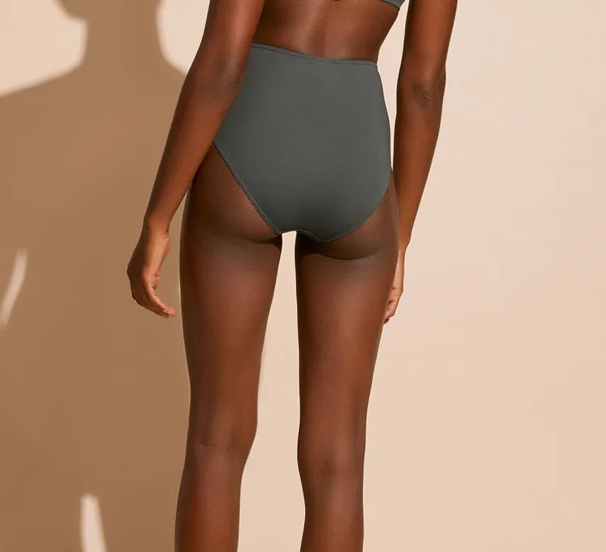 High Waisted Bikini Bottoms in Sage Green