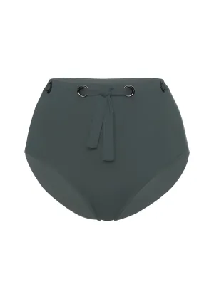 High Waisted Bikini Bottoms in Sage Green