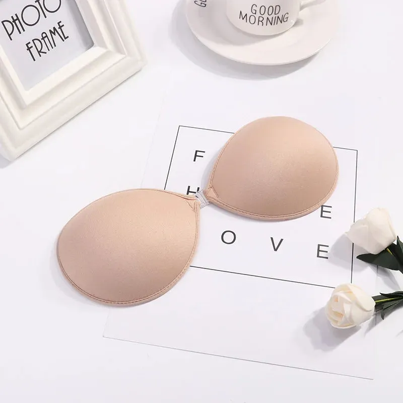Invisible Self-Adhesive Silicone Push-Up Bra - Seamless Front Closure Strapless Backless Lingerie