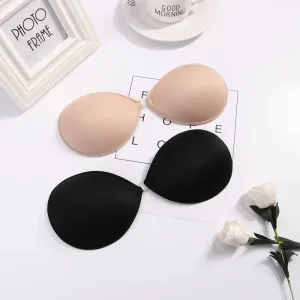 Invisible Self-Adhesive Silicone Push-Up Bra - Seamless Front Closure Strapless Backless Lingerie