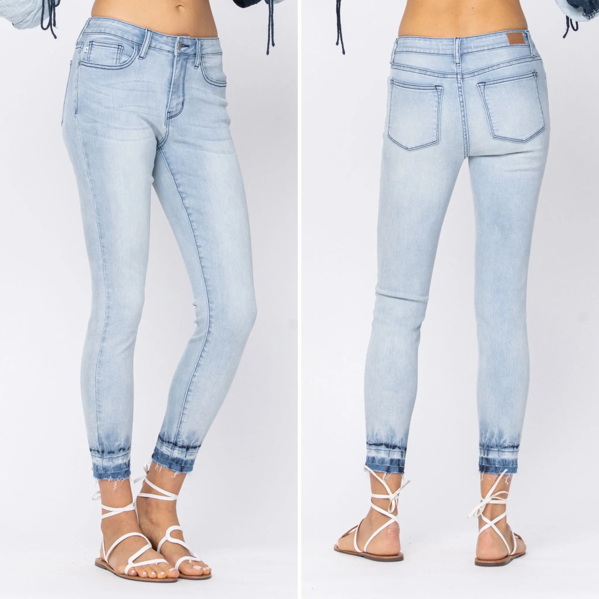 Judy Blue | Luna | Light Wash Tie Dye Hem
