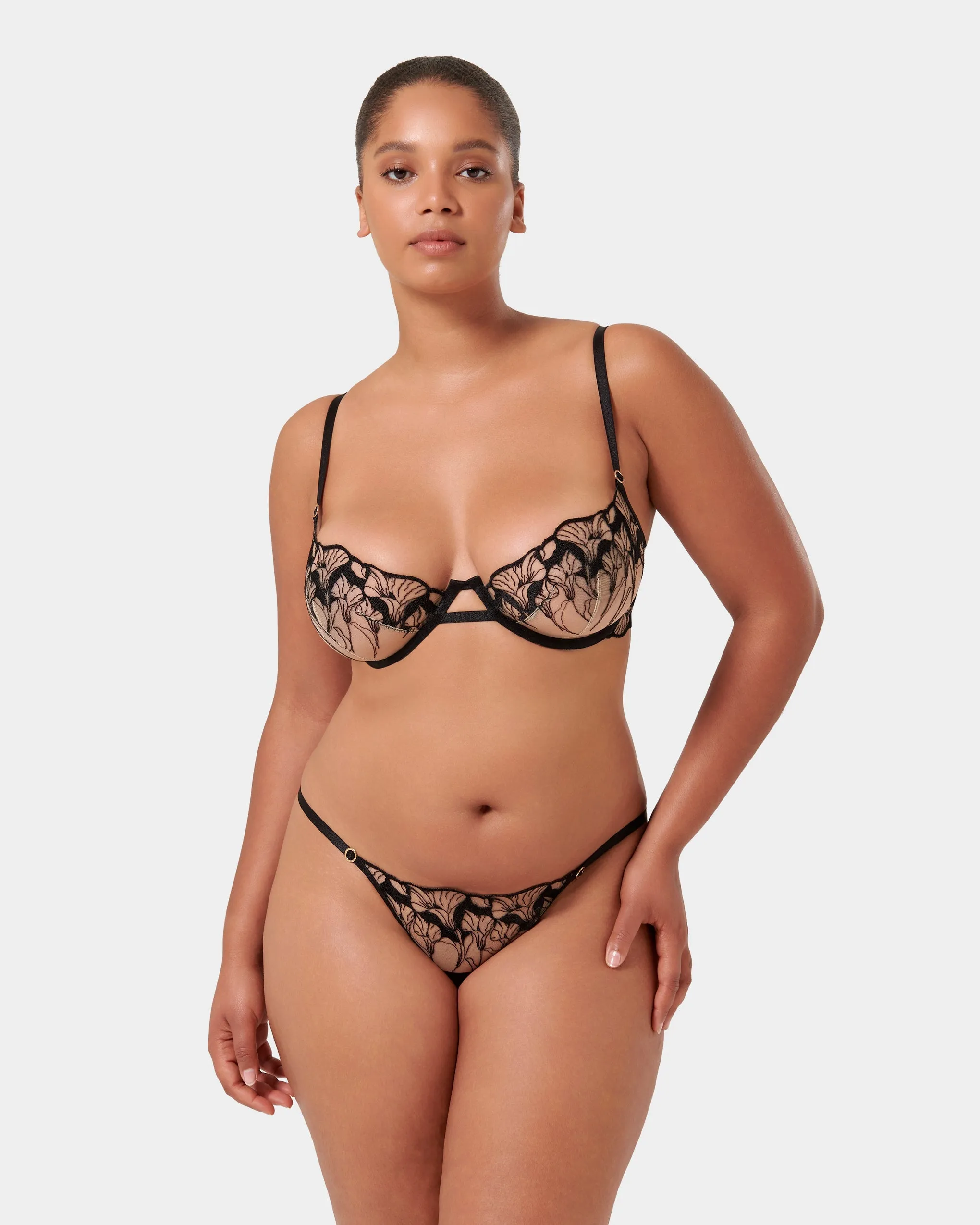 Kalmia Panty Black/Sheer