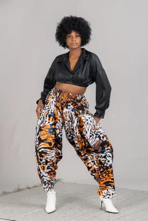KaraChic 7635 Authentic African Print Harem Pant