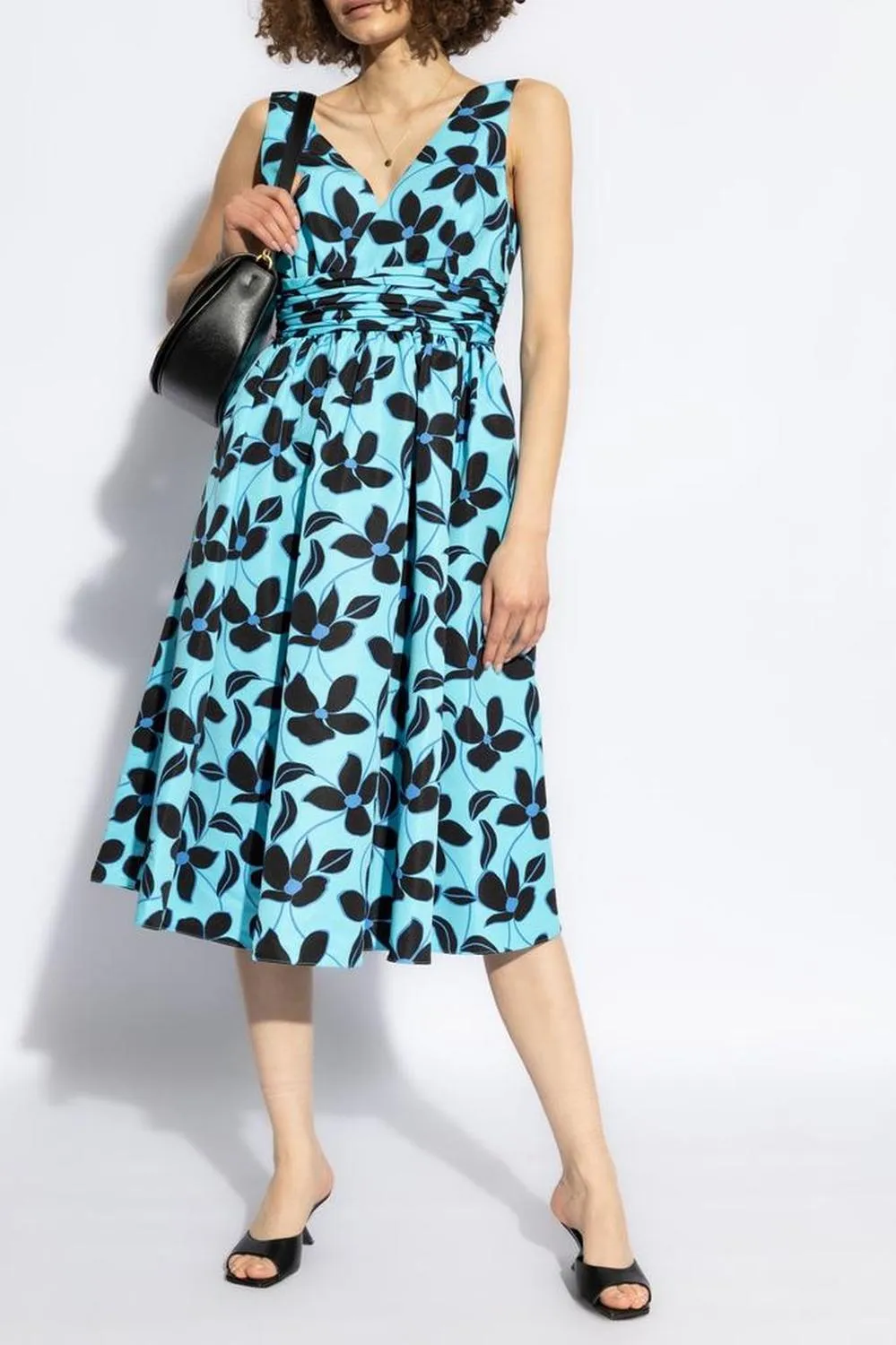 Kate Spade Floral V-Neck Midi Dress