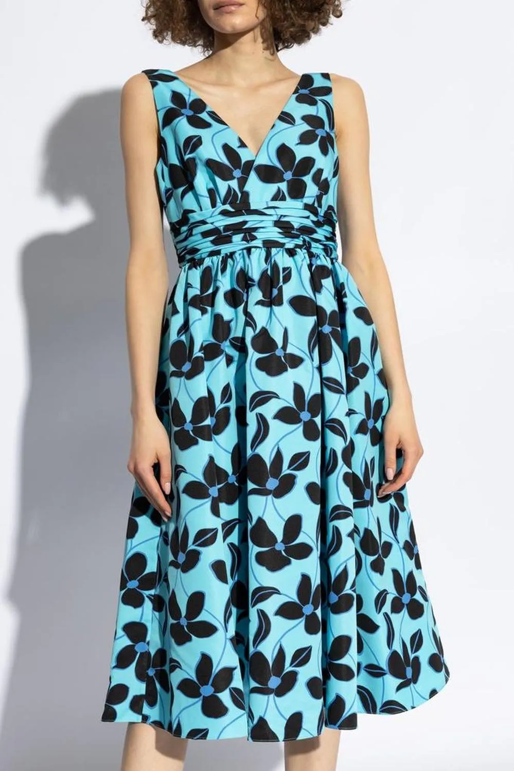 Kate Spade Floral V-Neck Midi Dress