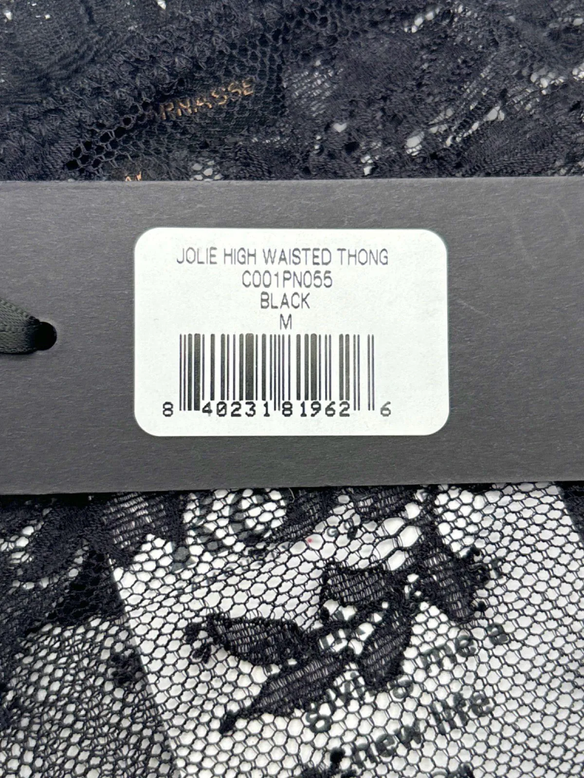 Kiki de Montparnasse Black Jolie High Waisted Thong UK M