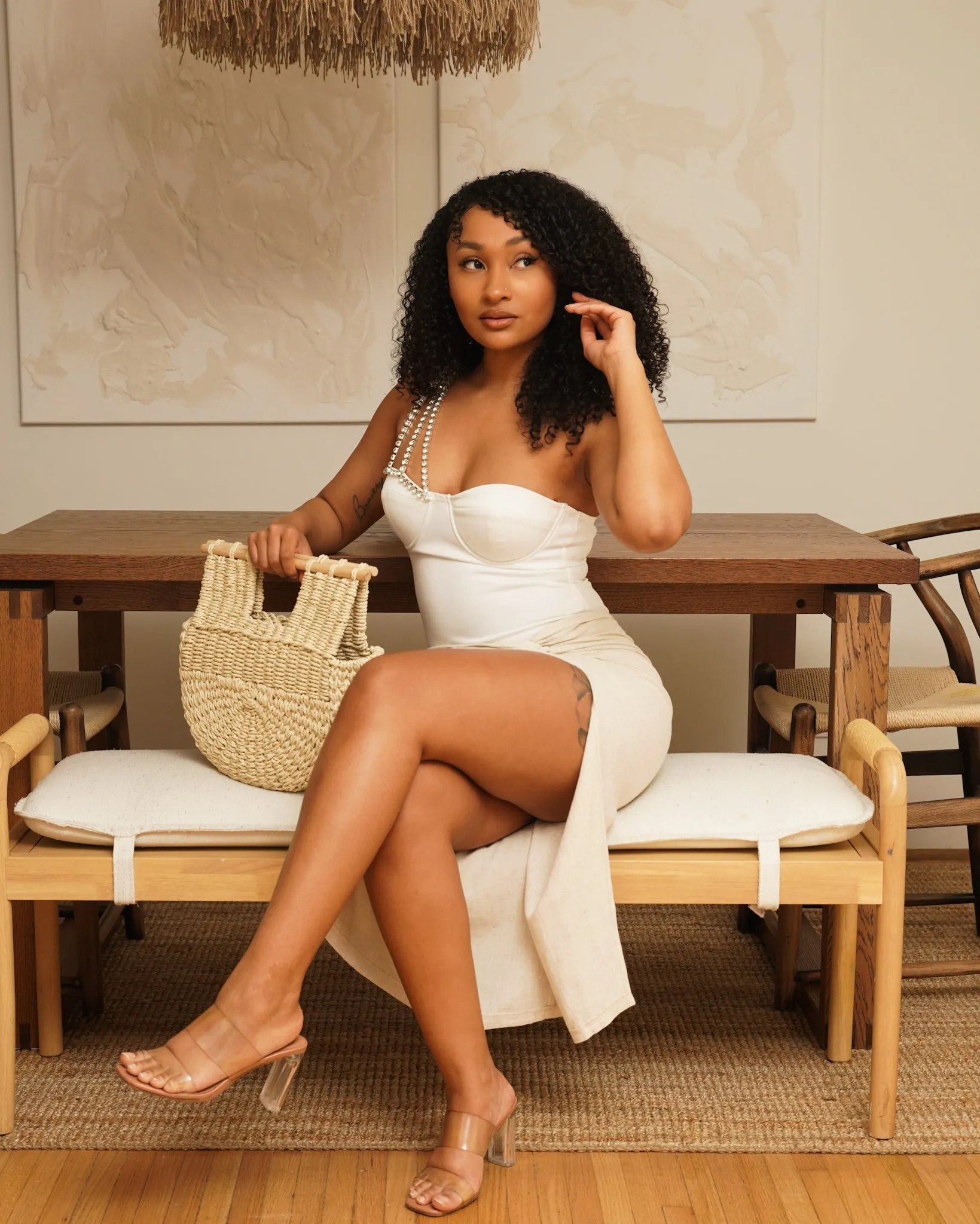 Kira | One-Shoulder Rhinestone Body Suit