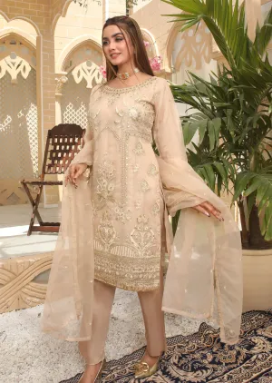 KLD202 Dorothy - Readymade Peach Organza Suit