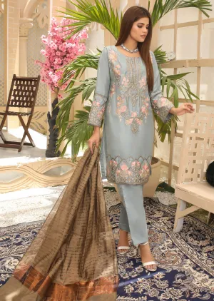 KLD203 Rosewood - Readymade Ice Blue Viscose Suit