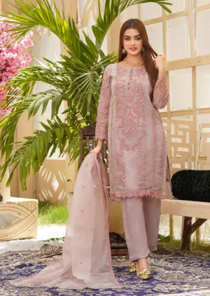 KLD207 Sublime - Pink Readymade Organza Suit