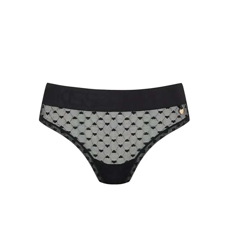 Knickerworld | Black Heart Mesh