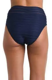 La Blanca Fluid Lines High-Waist Bottom w/ Mesh Detail