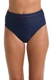 La Blanca Fluid Lines High-Waist Bottom w/ Mesh Detail