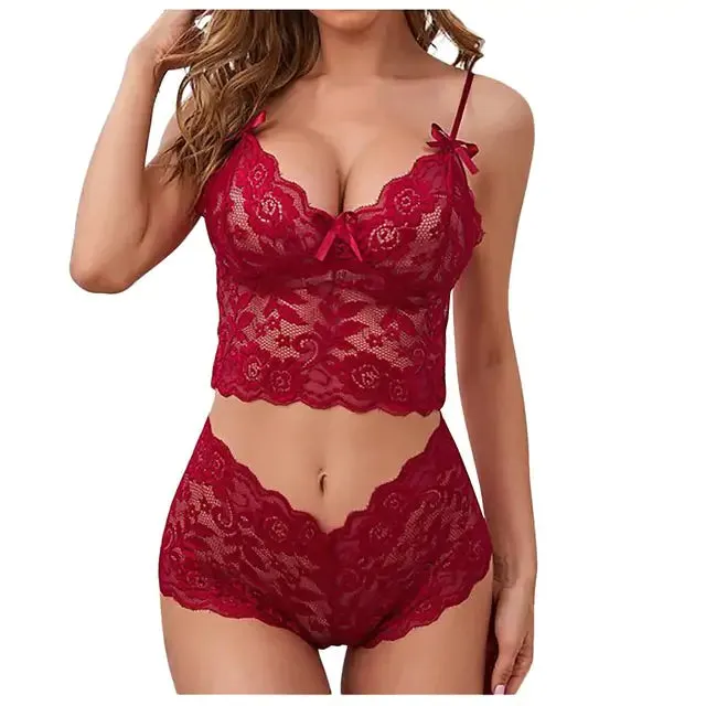 Lace Lingerie Shorts Set