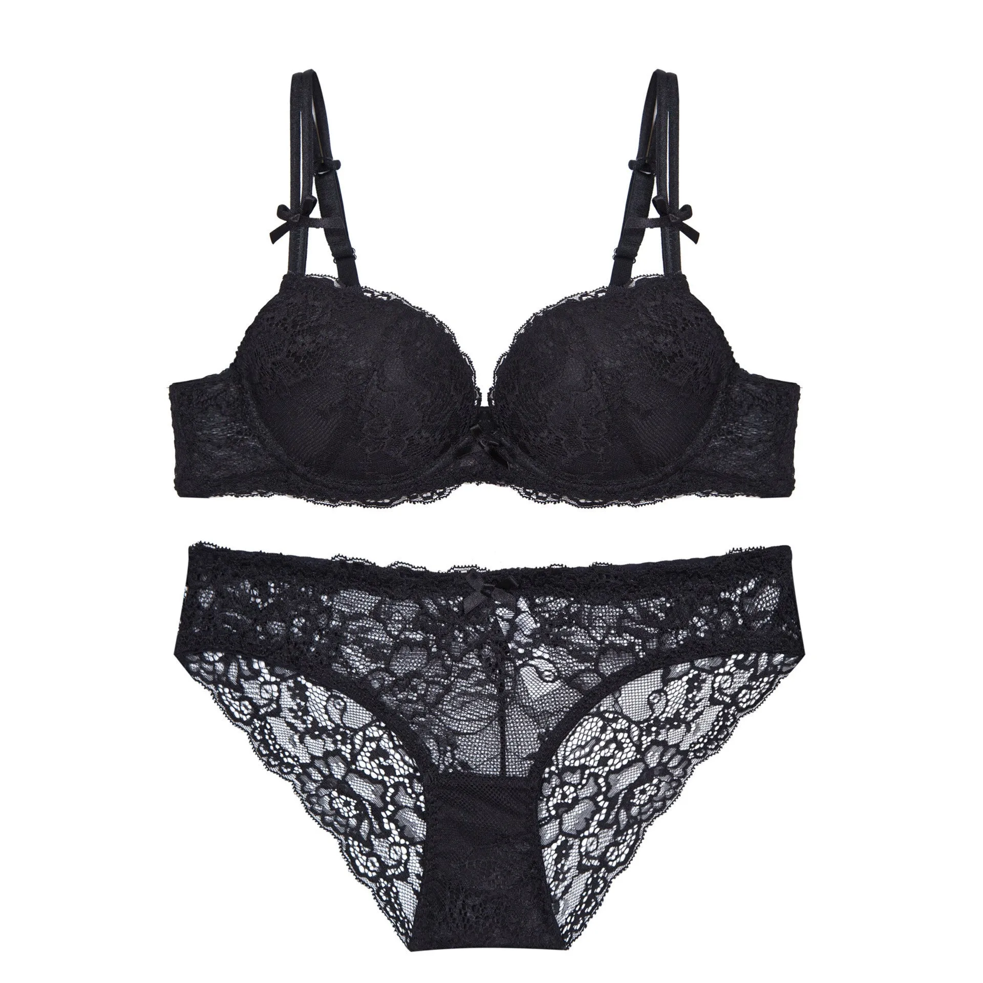 Lace Padded Bra and Panty Set