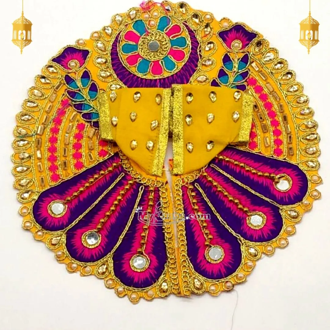 Laddu Gopal Stone and Embroidery Dress
