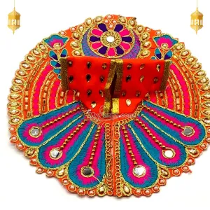 Laddu Gopal Stone and Embroidery Dress