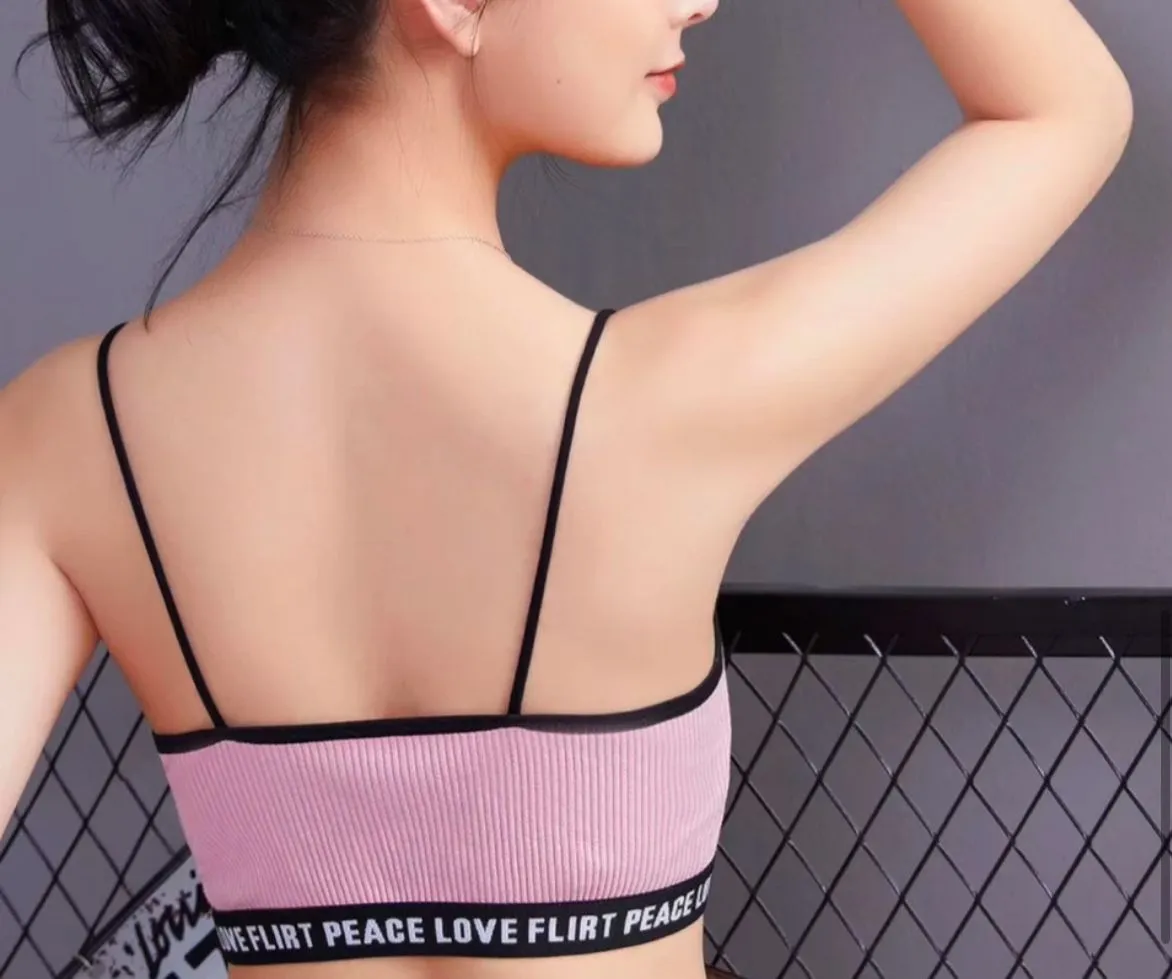 Letter Printed Lingerie Set