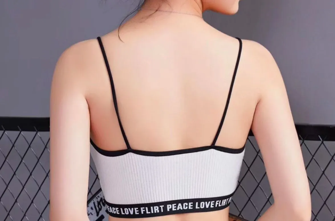 Letter Printed Lingerie Set