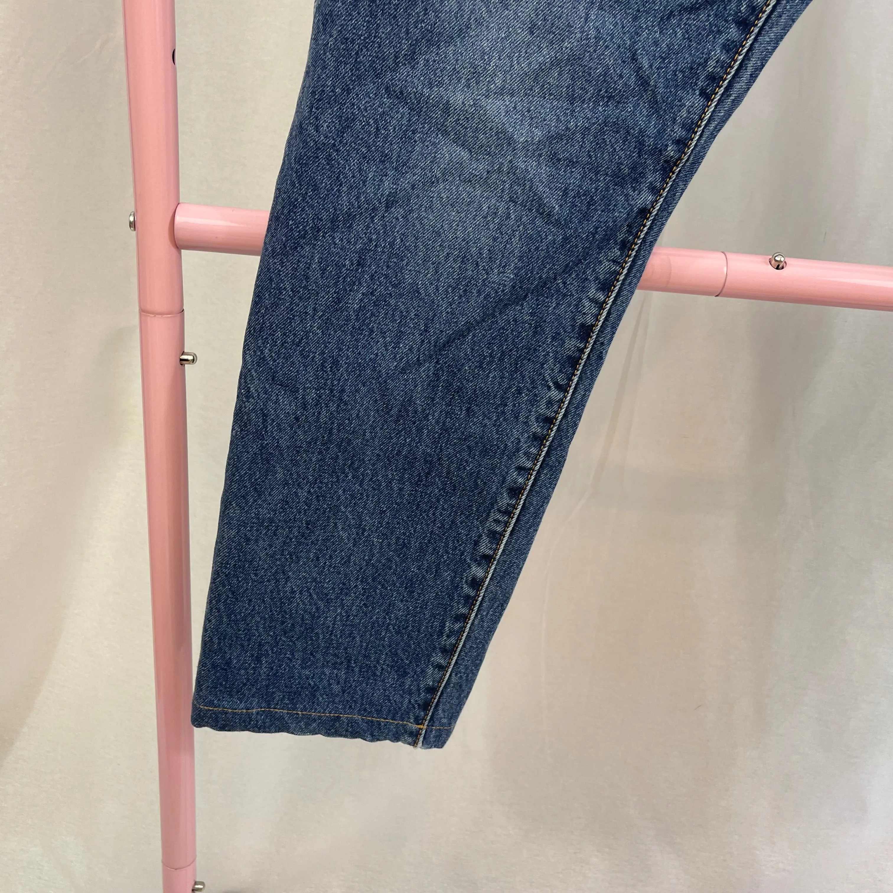 Levi's 501 Medium Dark Wash Button Fly Straight Leg Jeans size 30