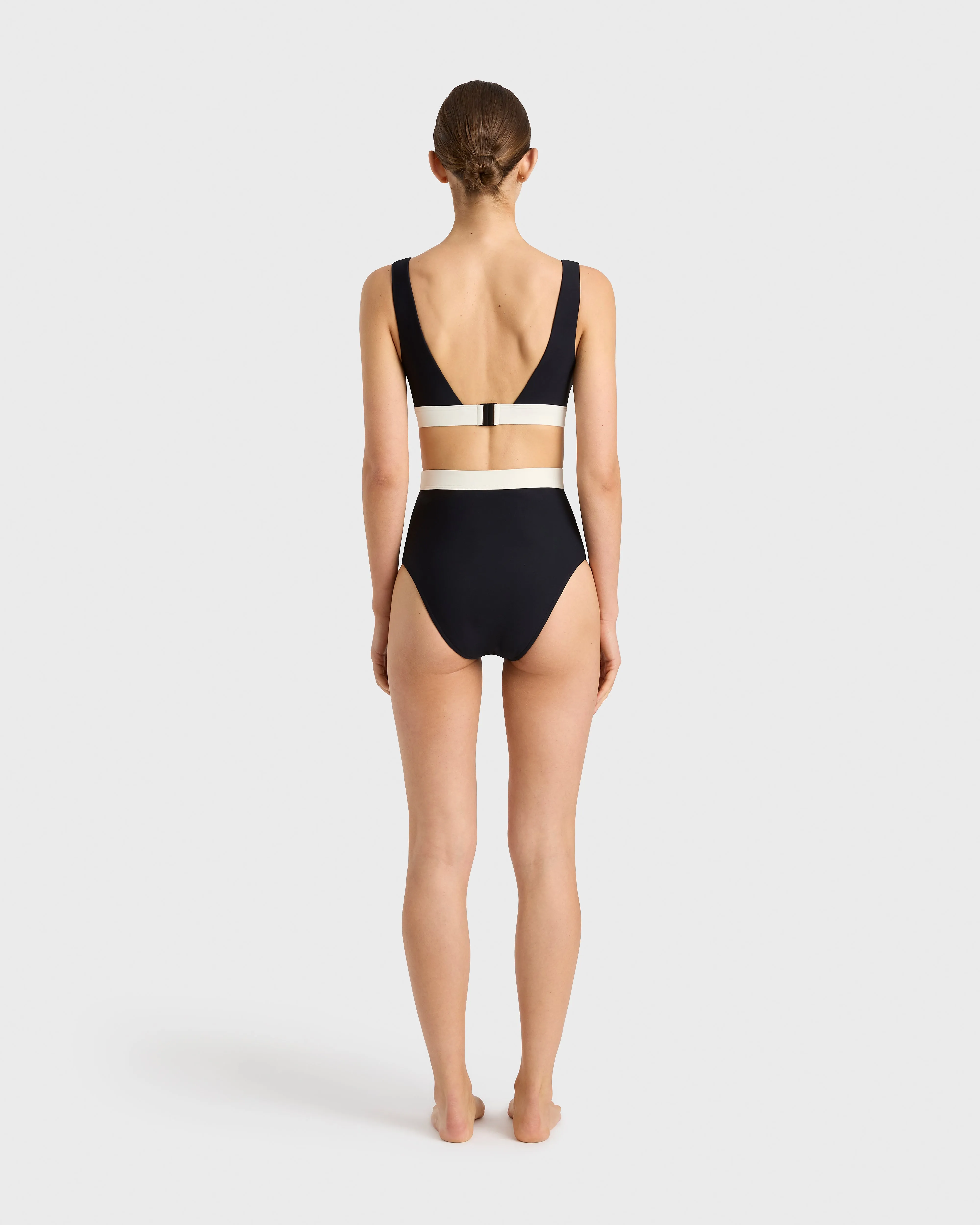 Lina Bikini Bottom - Black & Pearl