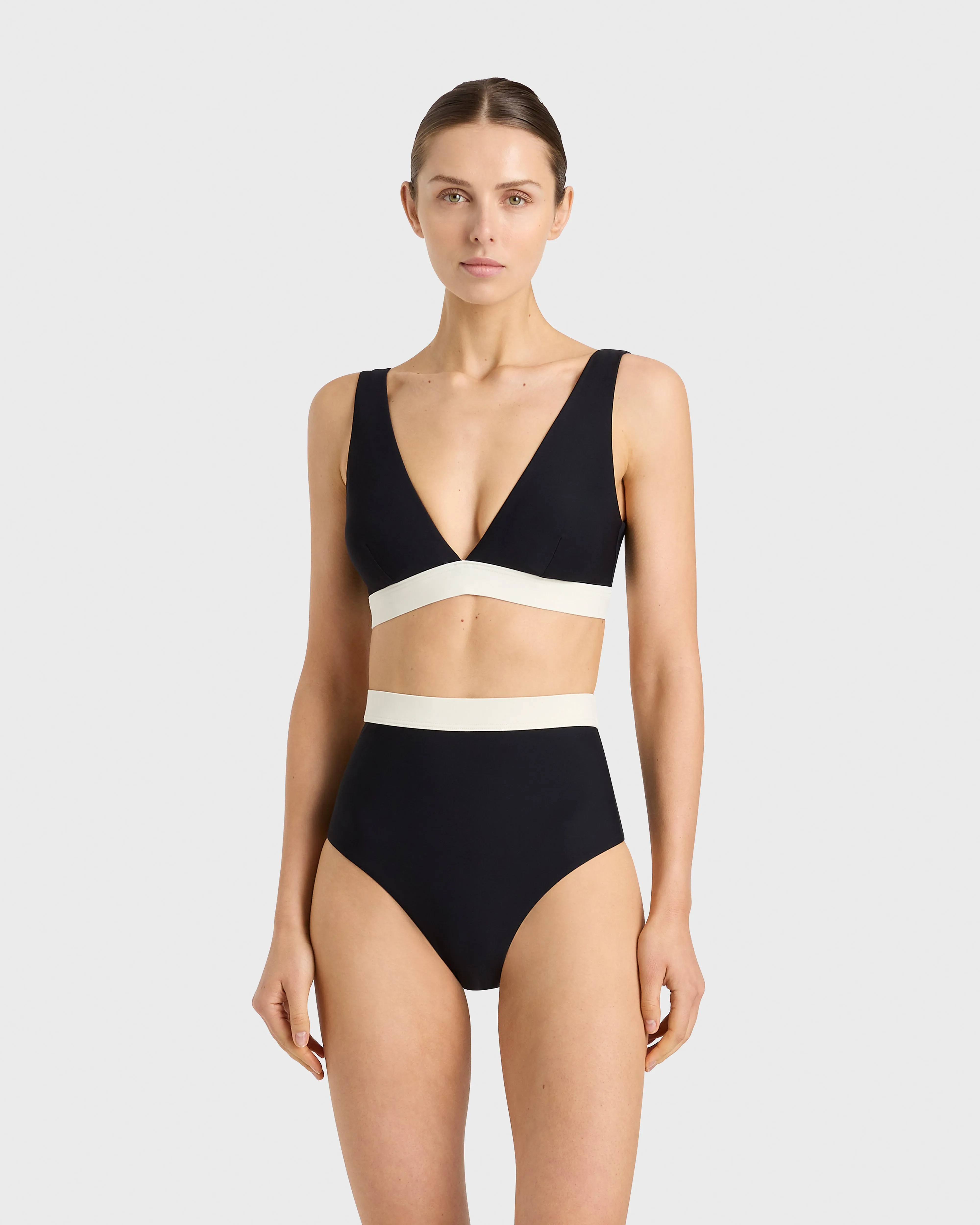 Lina Bikini Bottom - Black & Pearl