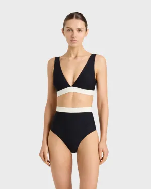Lina Bikini Bottom - Black & Pearl